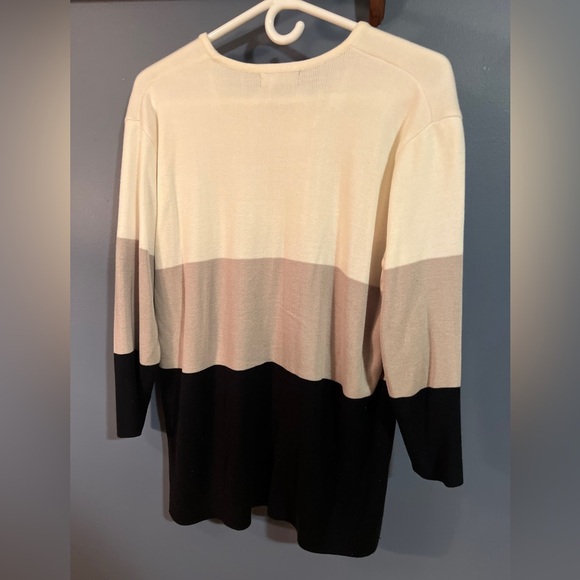 Dkr striped knit sweater top 1XL - Picture 2 of 3